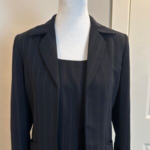 Women's Navy Pinstripe Suit Set